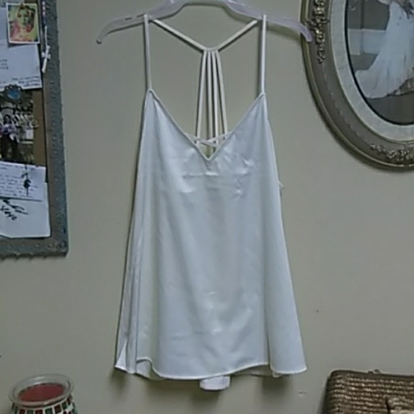 SUMMER SALE --2X SILK STRAPY TOP - Picture 2 of 2